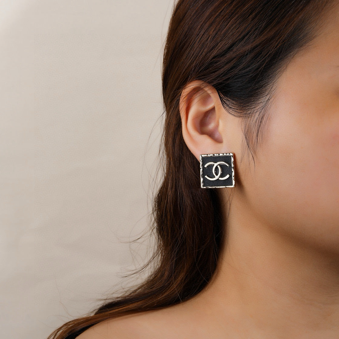 Martin Graham earrings in polished metal-tone – front product view