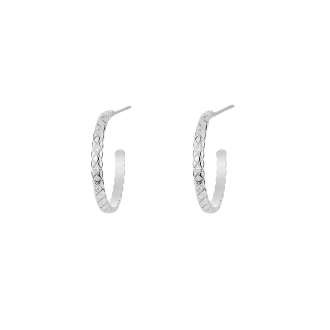Martin Graham earrings in polished metal-tone – front product view