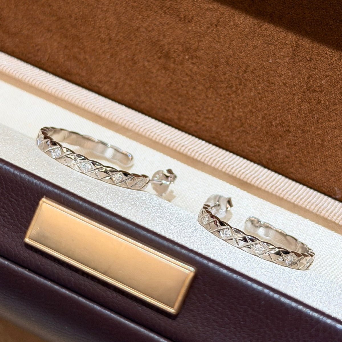 Martin Graham earrings in polished metal-tone – styled product view