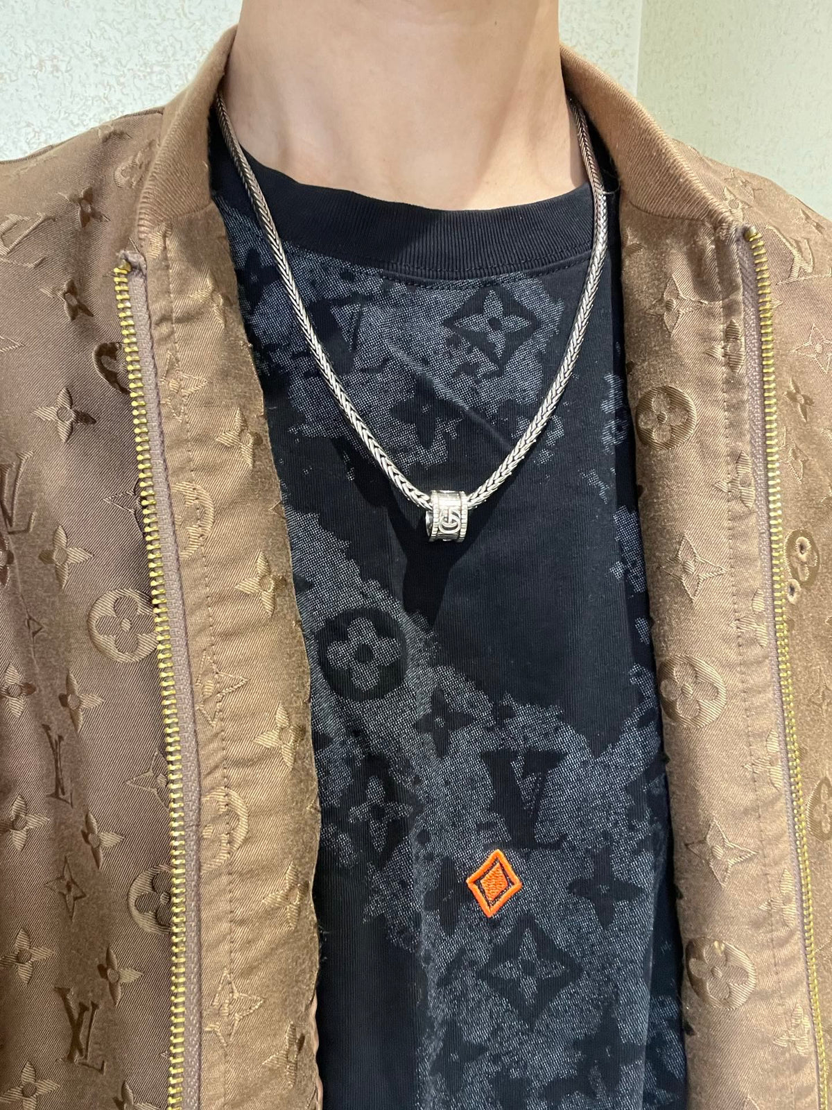 Martin Graham pendant necklace in polished metal-tone – main product view
