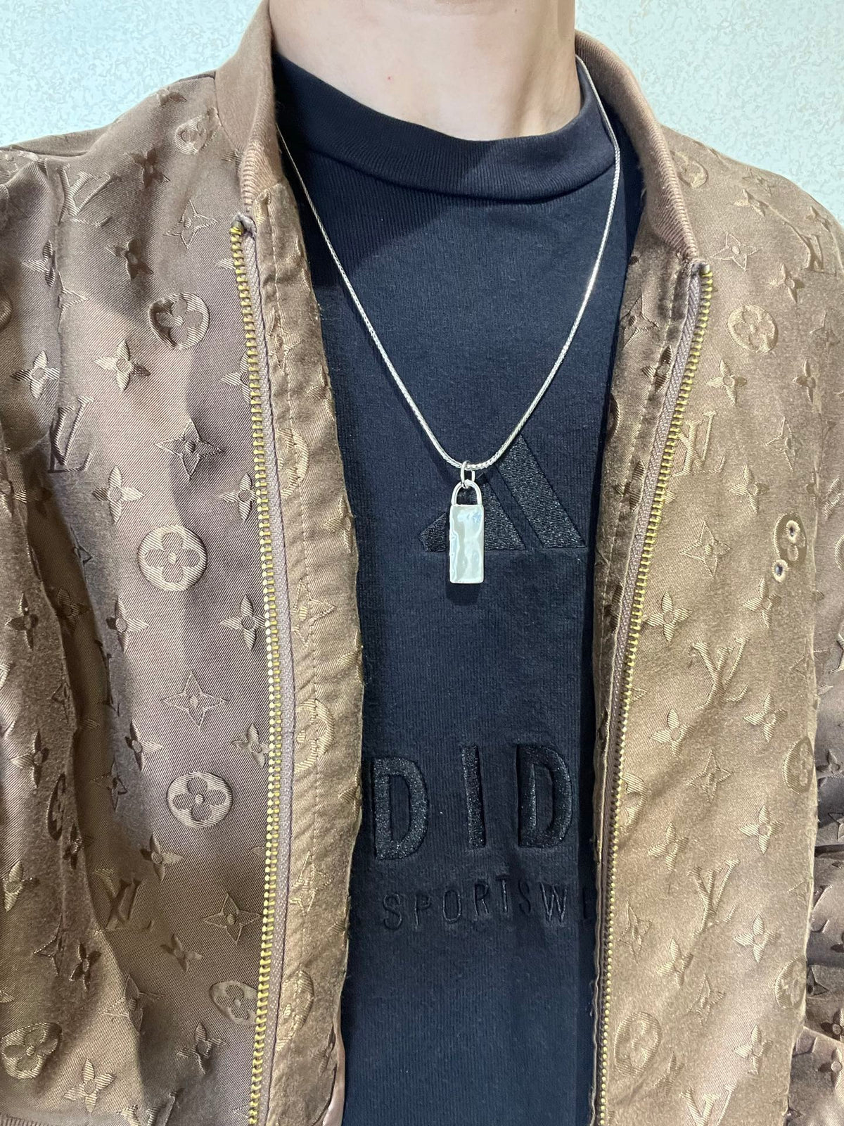 Martin Graham pendant necklace in polished metal-tone – main product view