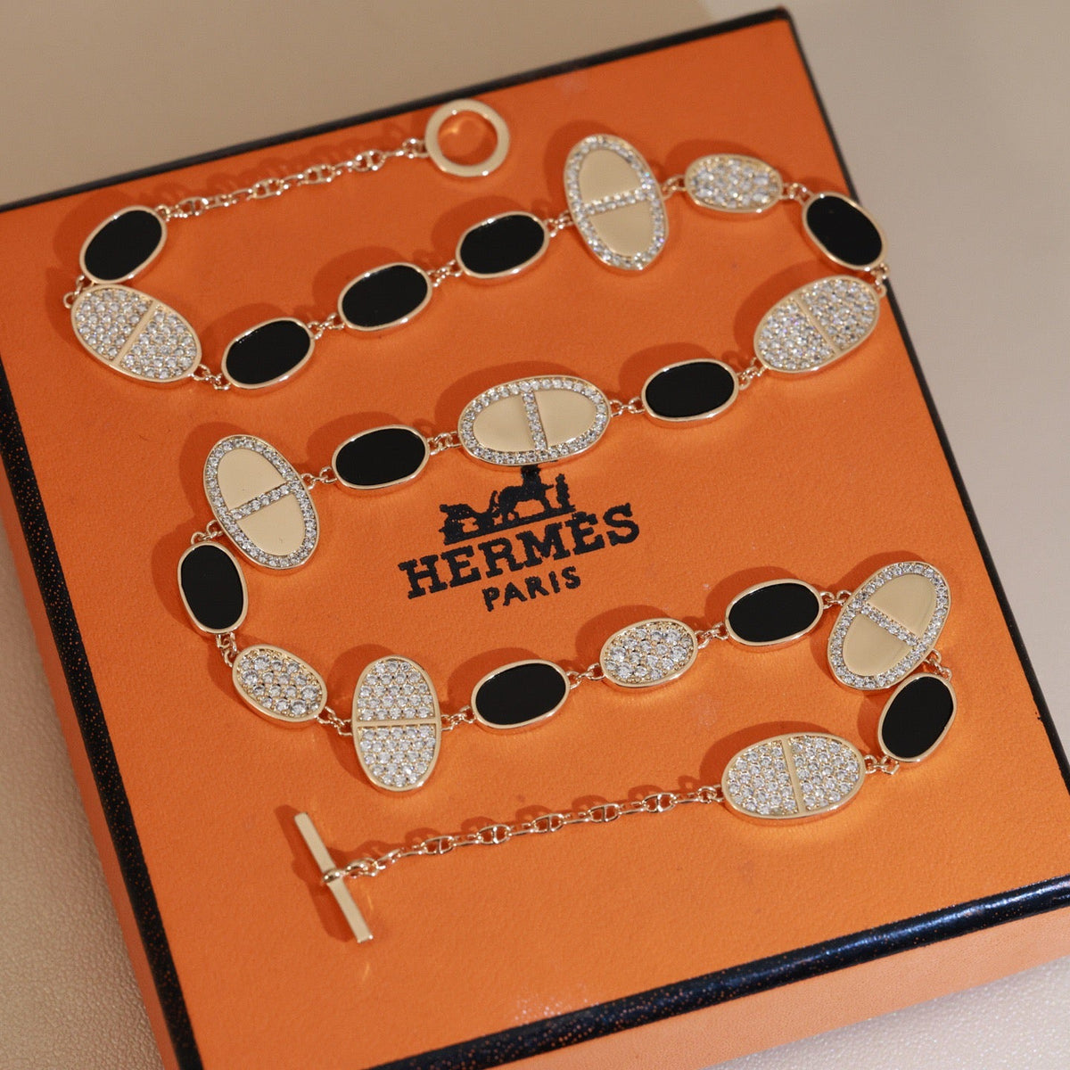 Martin Graham pendant necklace in polished metal-tone – styled product view