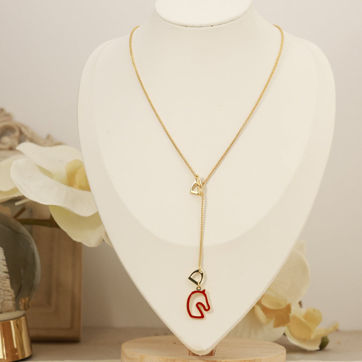 Martin Graham pendant necklace in polished metal-tone – main product view