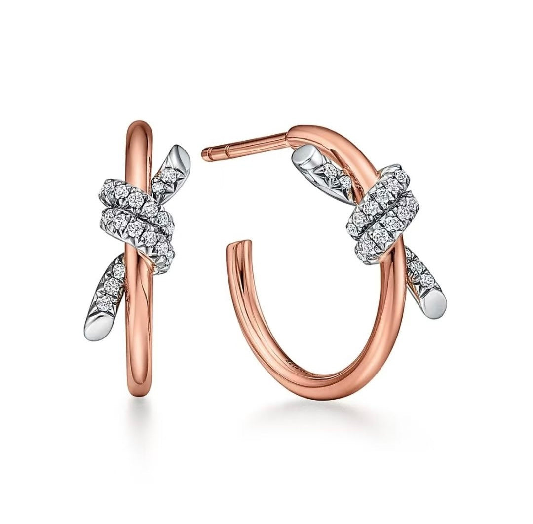 Martin Graham stud earrings in polished metal-tone – main product view