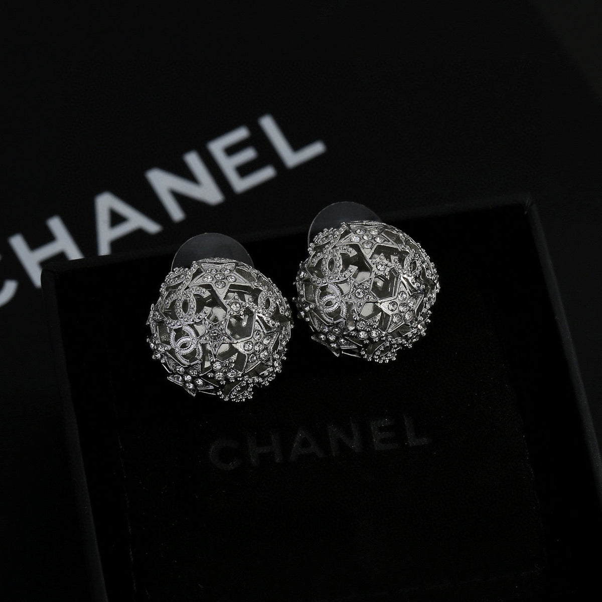 Martin Graham stud earrings in polished metal-tone – main product view