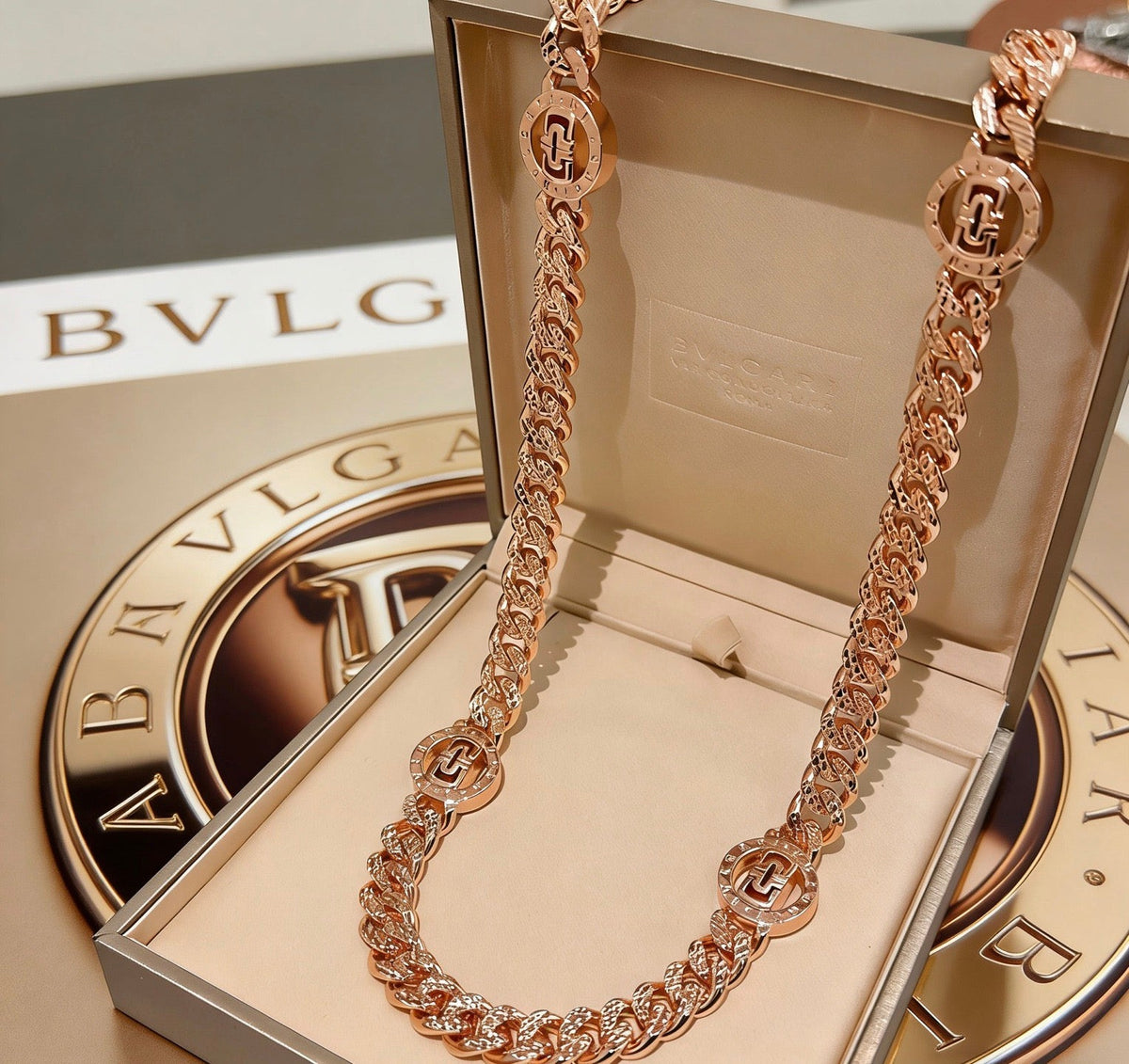 Martin Graham pendant necklace in polished metal-tone – front product view