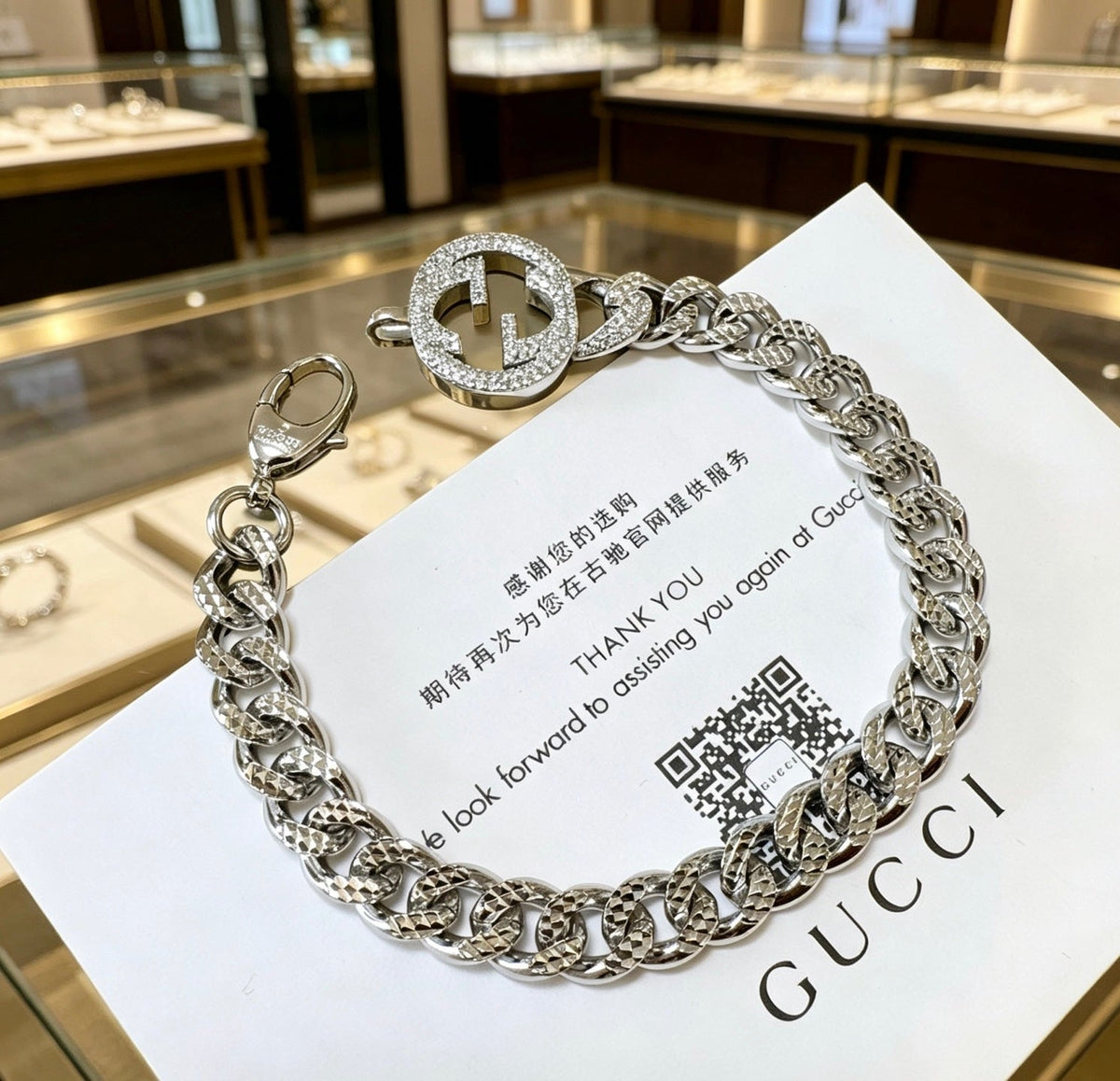 Martin Graham bracelet in polished metal-tone – styled product view