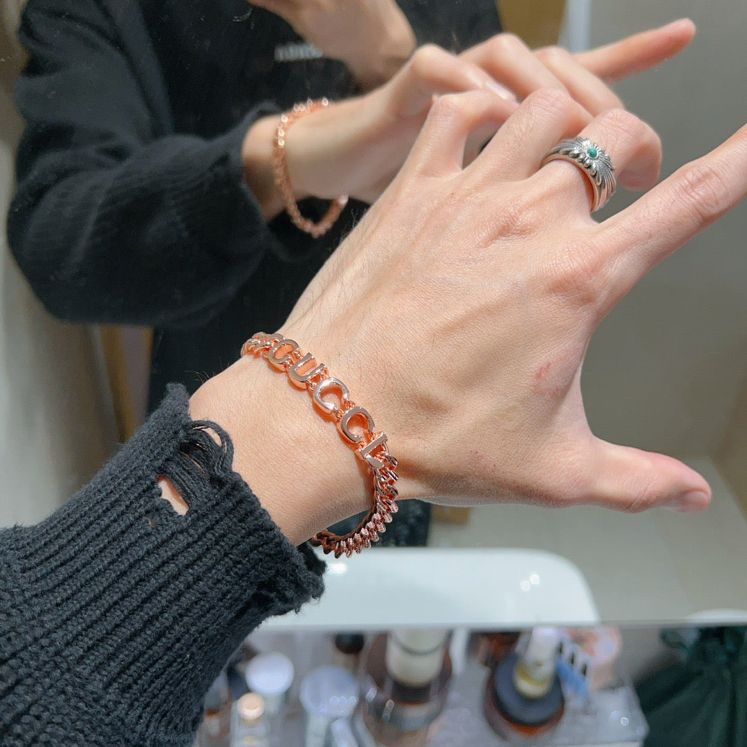 Martin Graham bracelet in polished metal-tone – styled product view
