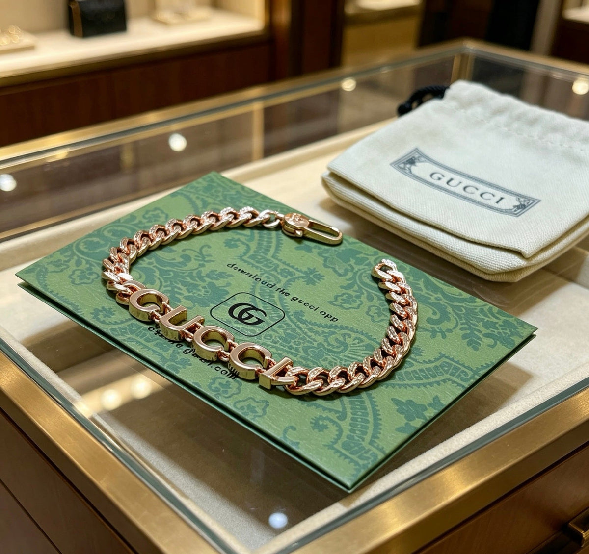 Martin Graham bracelet in polished metal-tone – front product view