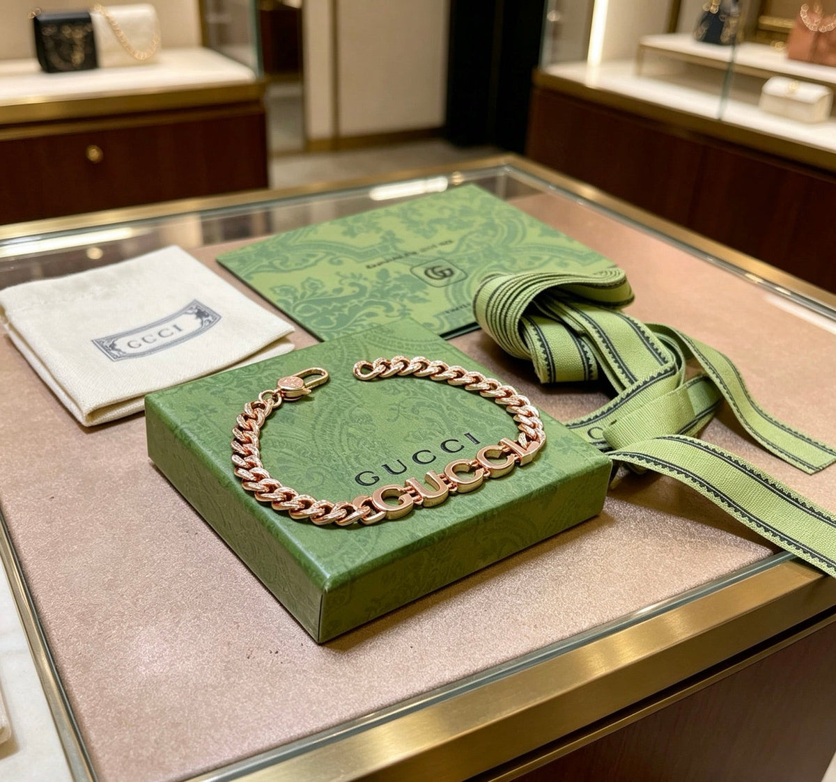 Martin Graham bracelet in polished metal-tone – front product view