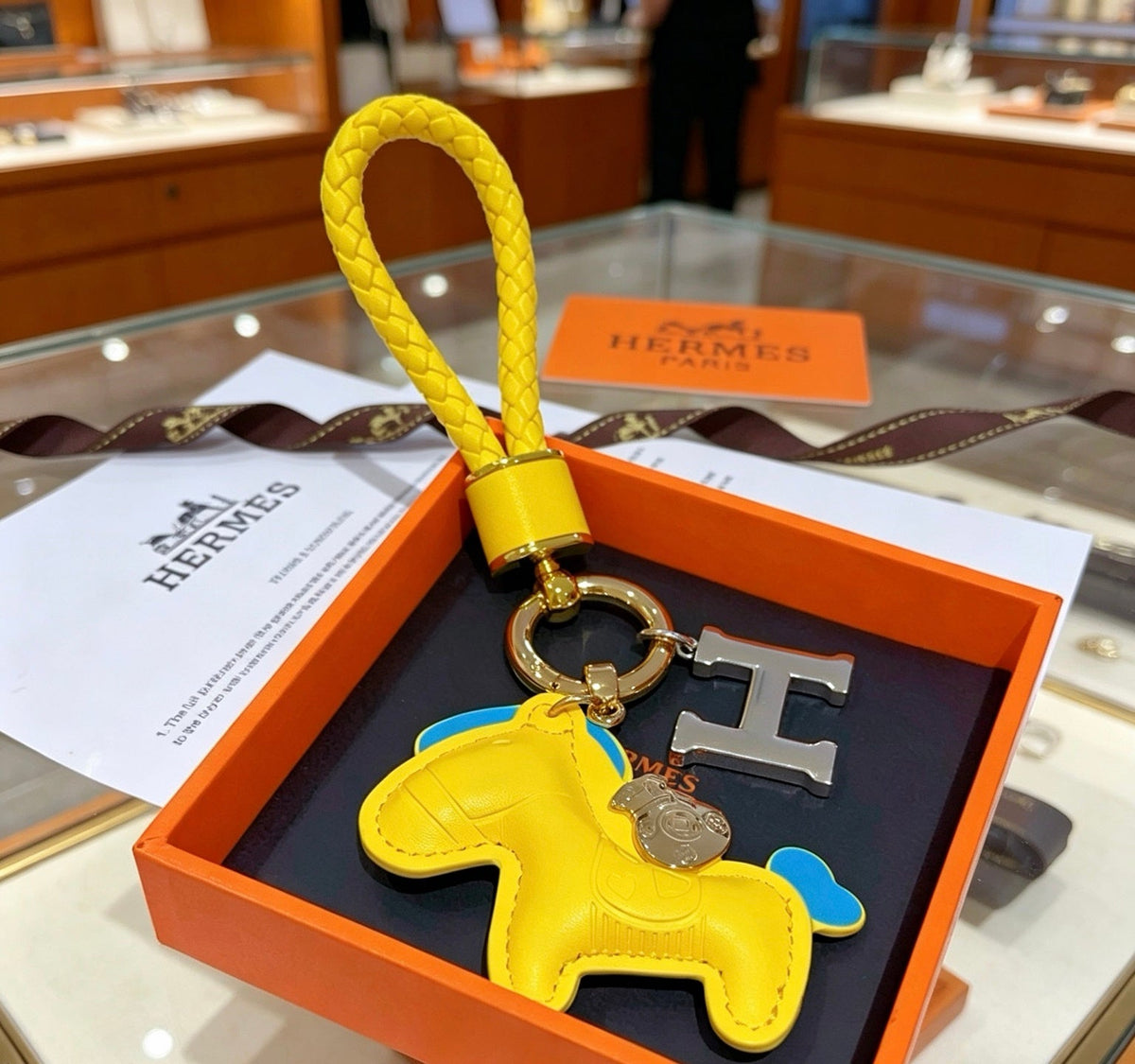 Martin Graham keychain in polished metal-tone – close-up detail