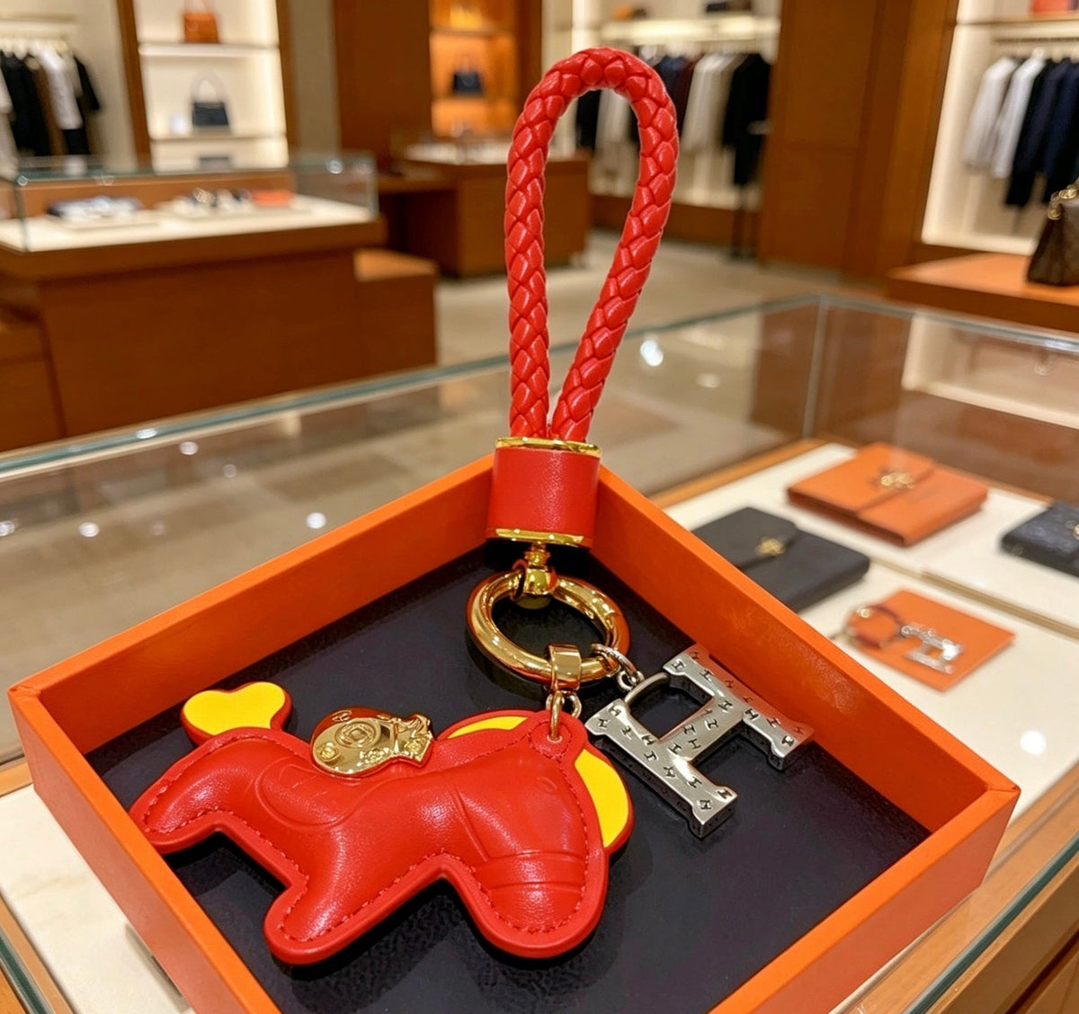 Martin Graham keychain in polished metal-tone – front product view