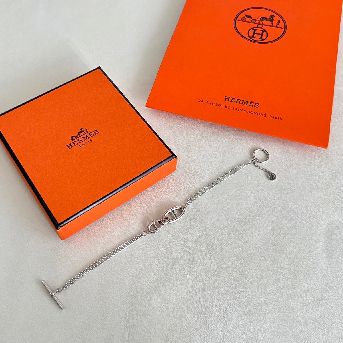 Martin Graham bracelet in polished metal-tone – front product view
