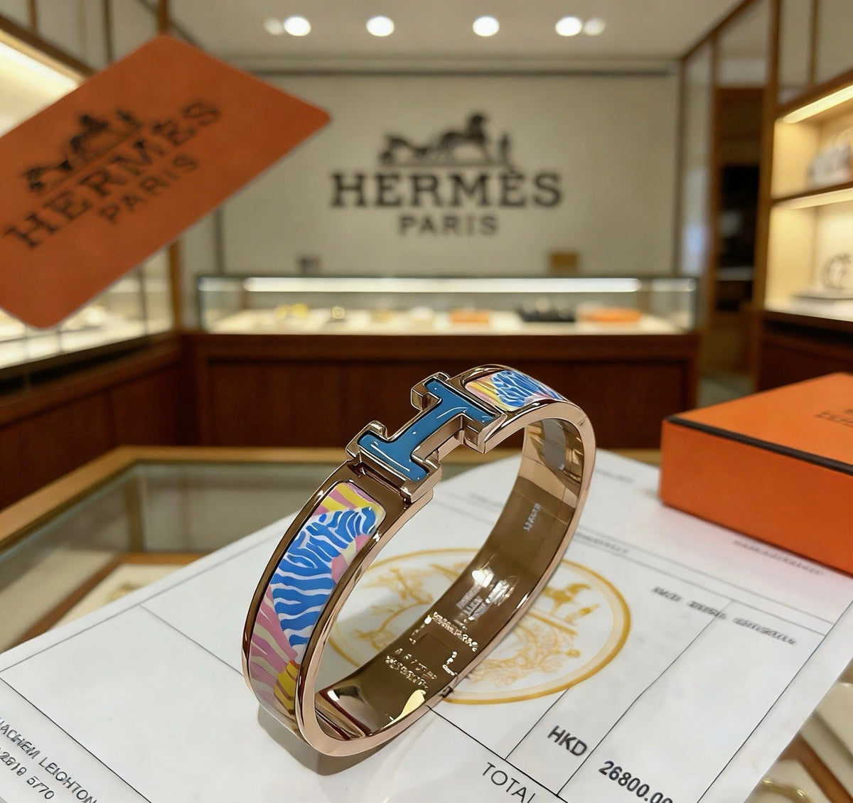 Martin Graham bangle in polished metal-tone – front product view