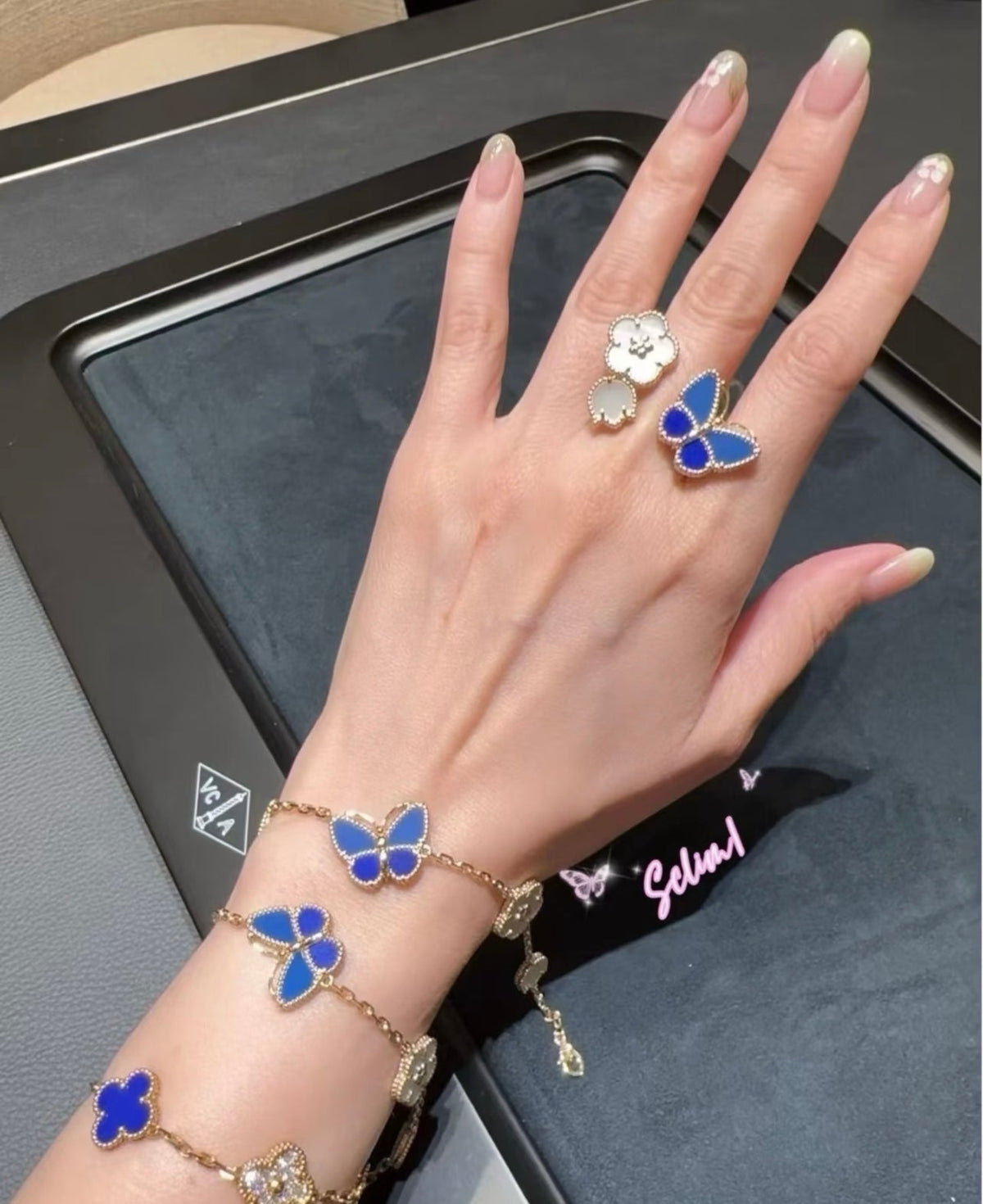 Martin Graham ring in polished metal-tone – styled product view