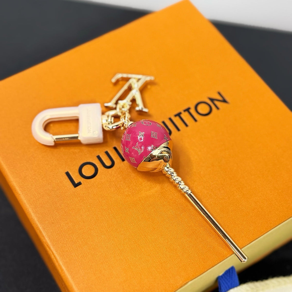 Martin Graham keychain in polished metal-tone – styled product view