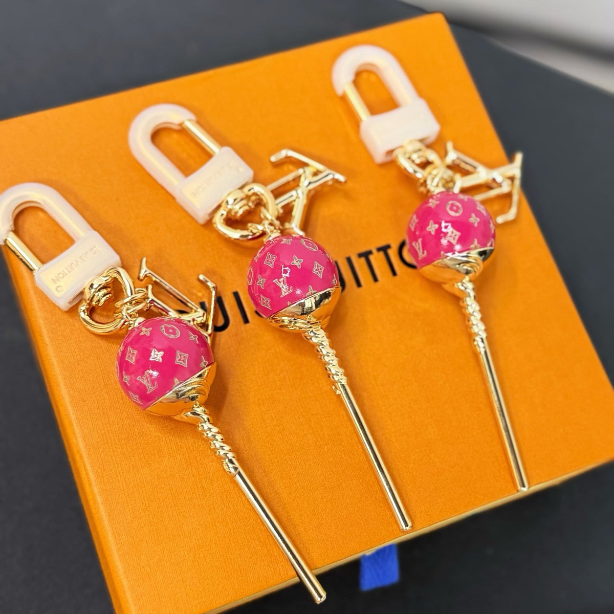 Martin Graham keychain in polished metal-tone – front product view