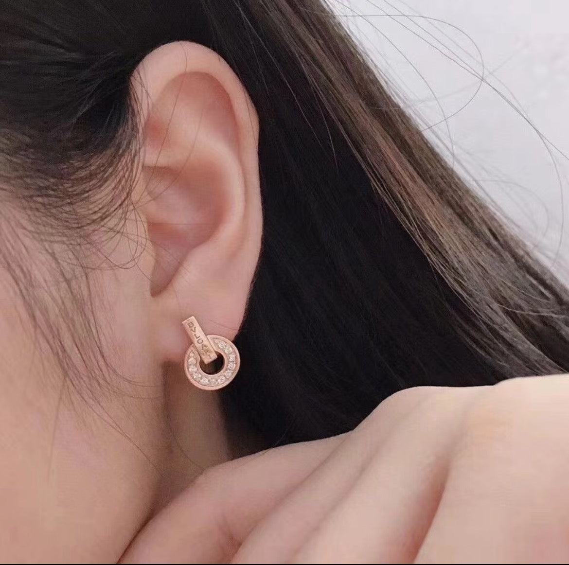 Martin Graham stud earrings in polished metal-tone – main product view