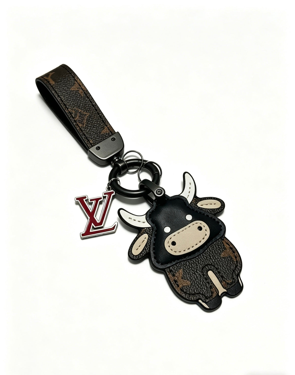 Martin Graham keychain in polished metal-tone – front product view