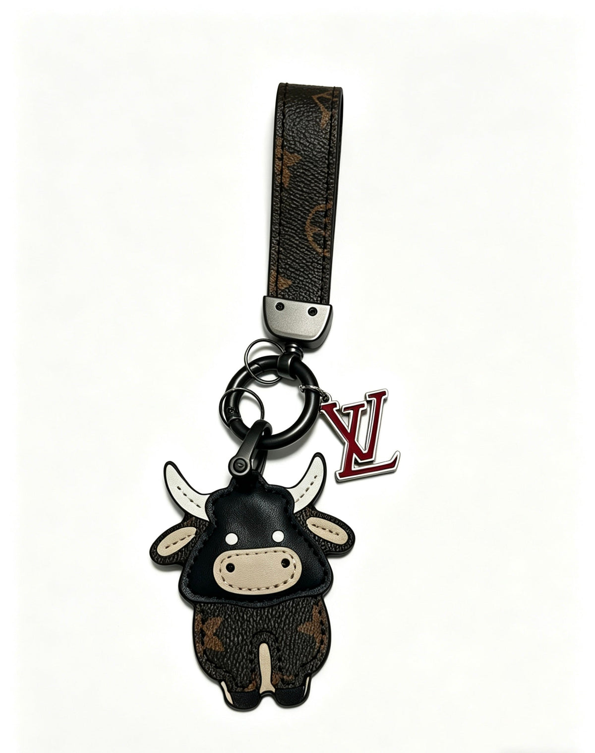 Martin Graham keychain in polished metal-tone – detail view