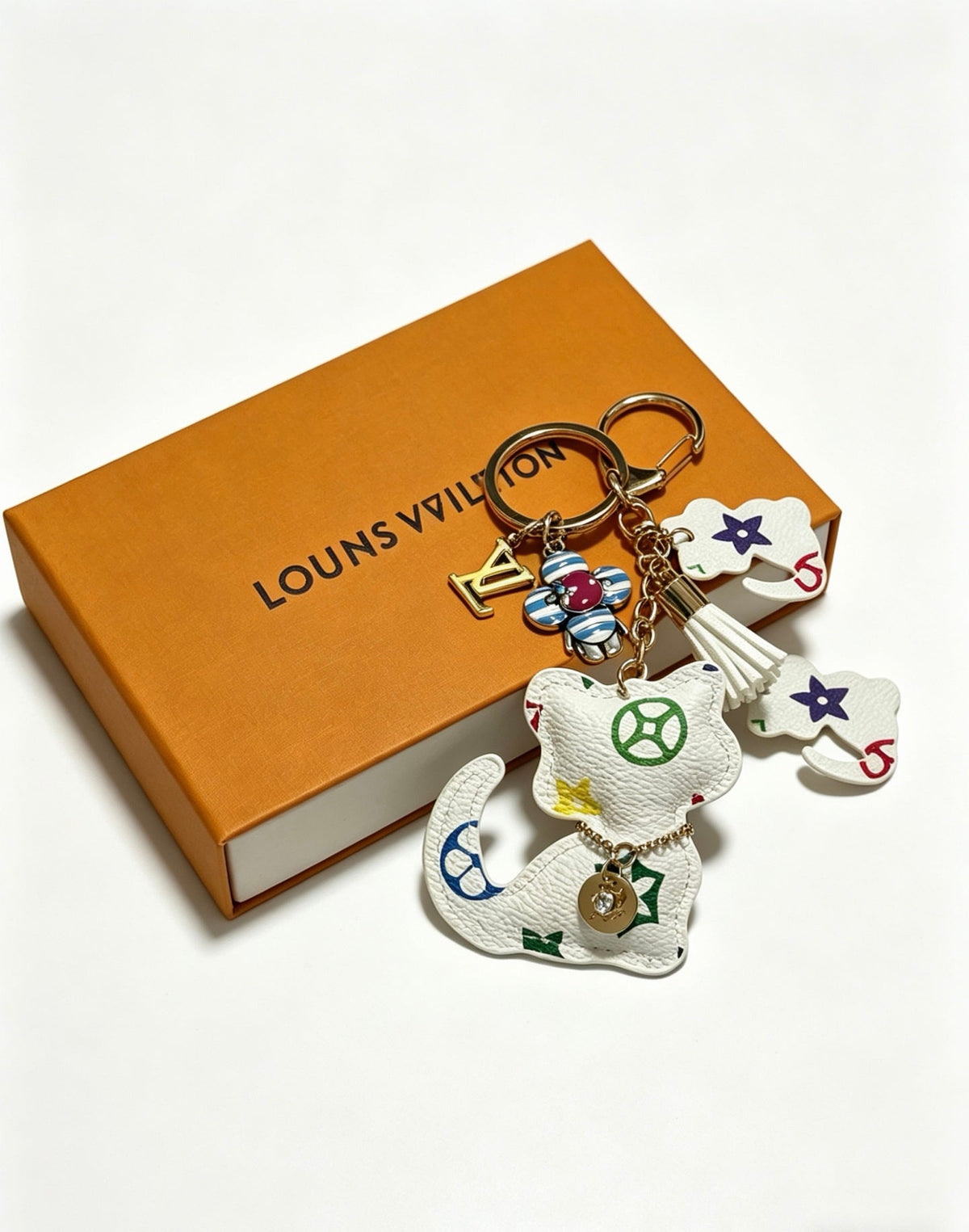 Martin Graham keychain in polished metal-tone – front product view