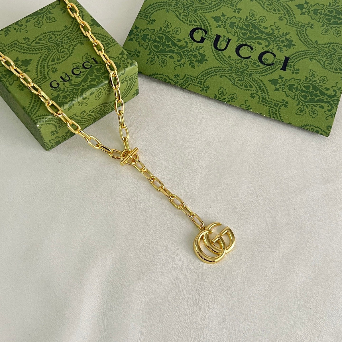 Martin Graham pendant necklace in polished metal-tone – main product view