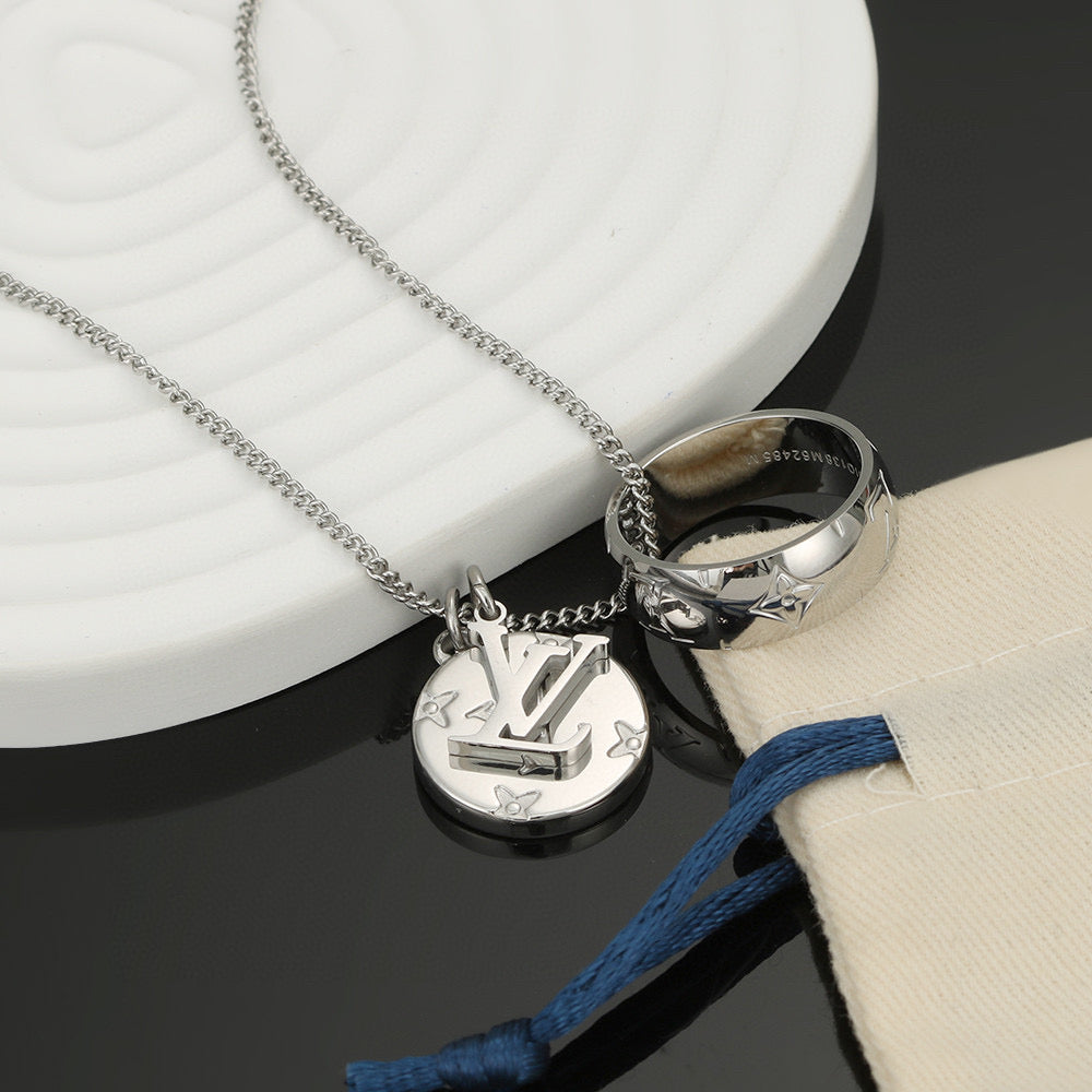 Martin Graham pendant necklace in polished metal-tone – main product view