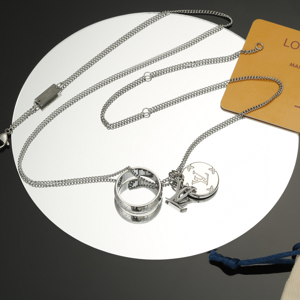 Martin Graham pendant necklace in polished metal-tone – main product view