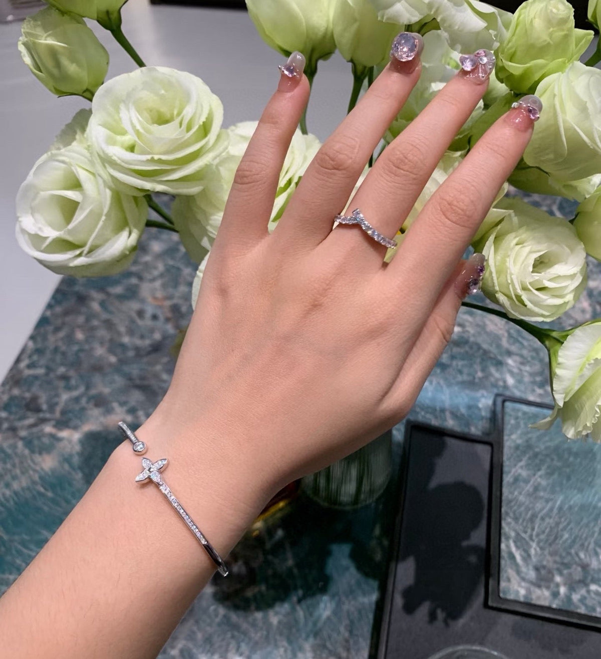 Martin Graham bangle in polished metal-tone – main product view