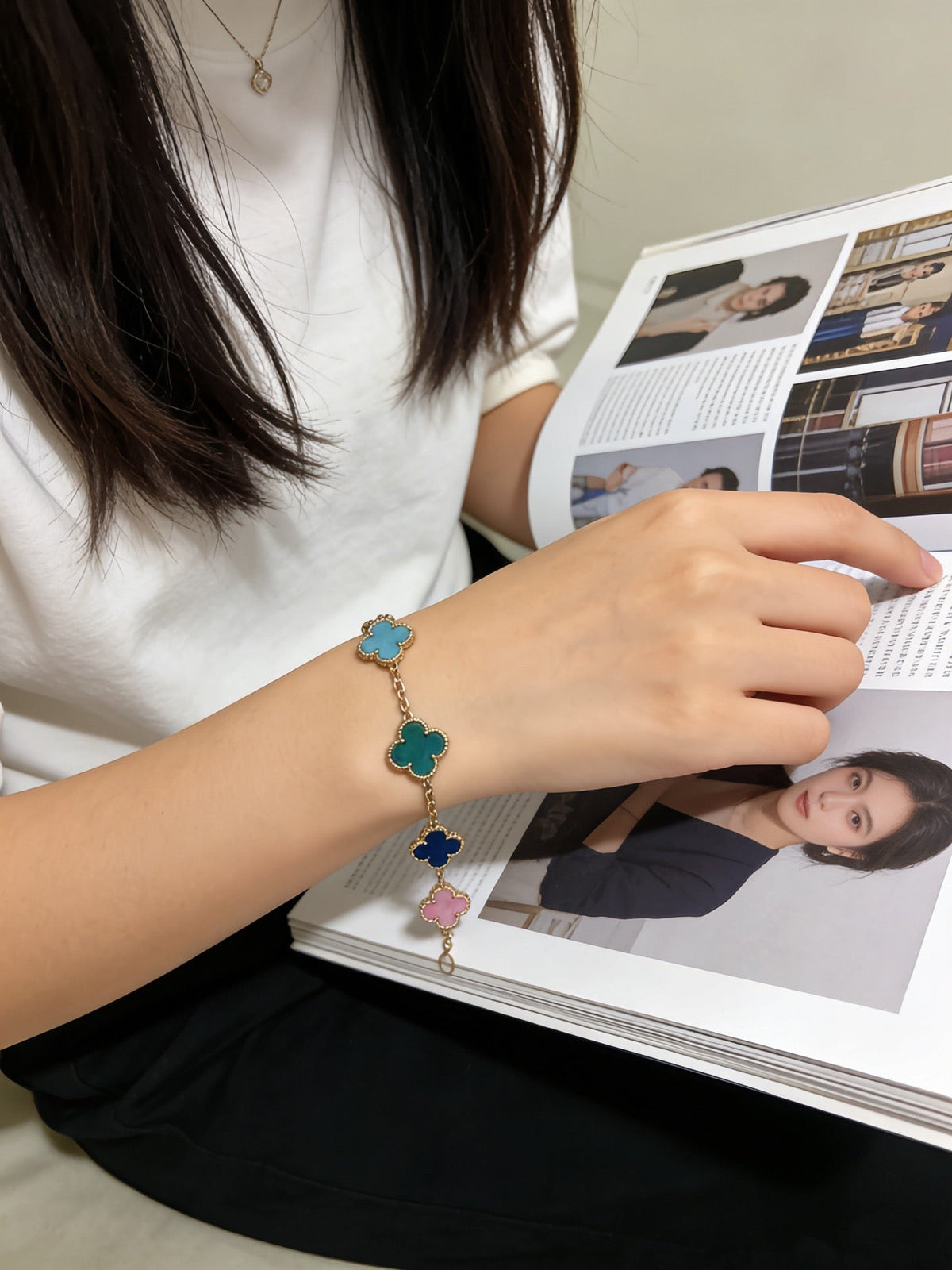 Martin Graham bracelet in polished metal-tone – close-up detail