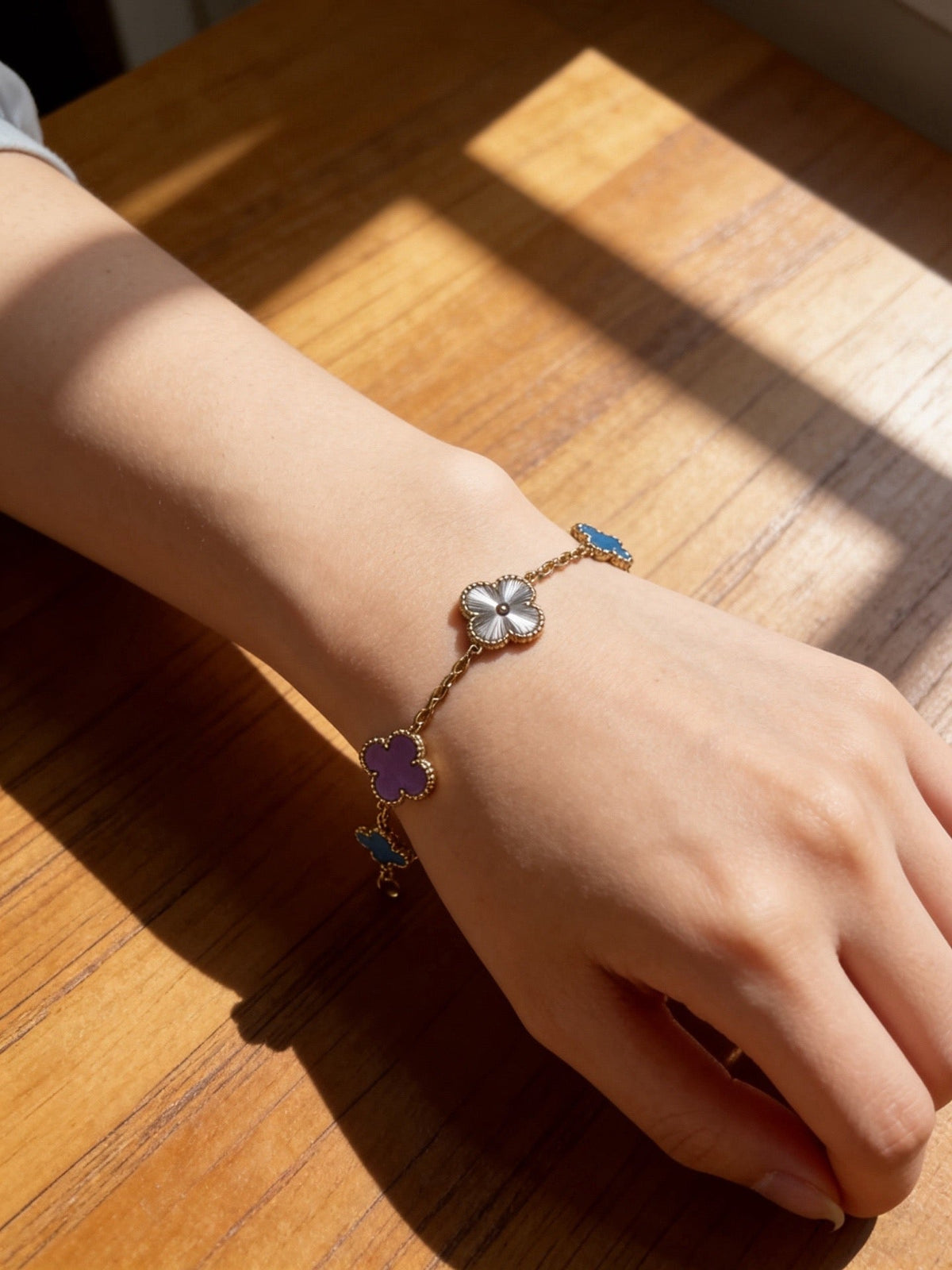 Martin Graham bracelet in polished metal-tone – styled product view