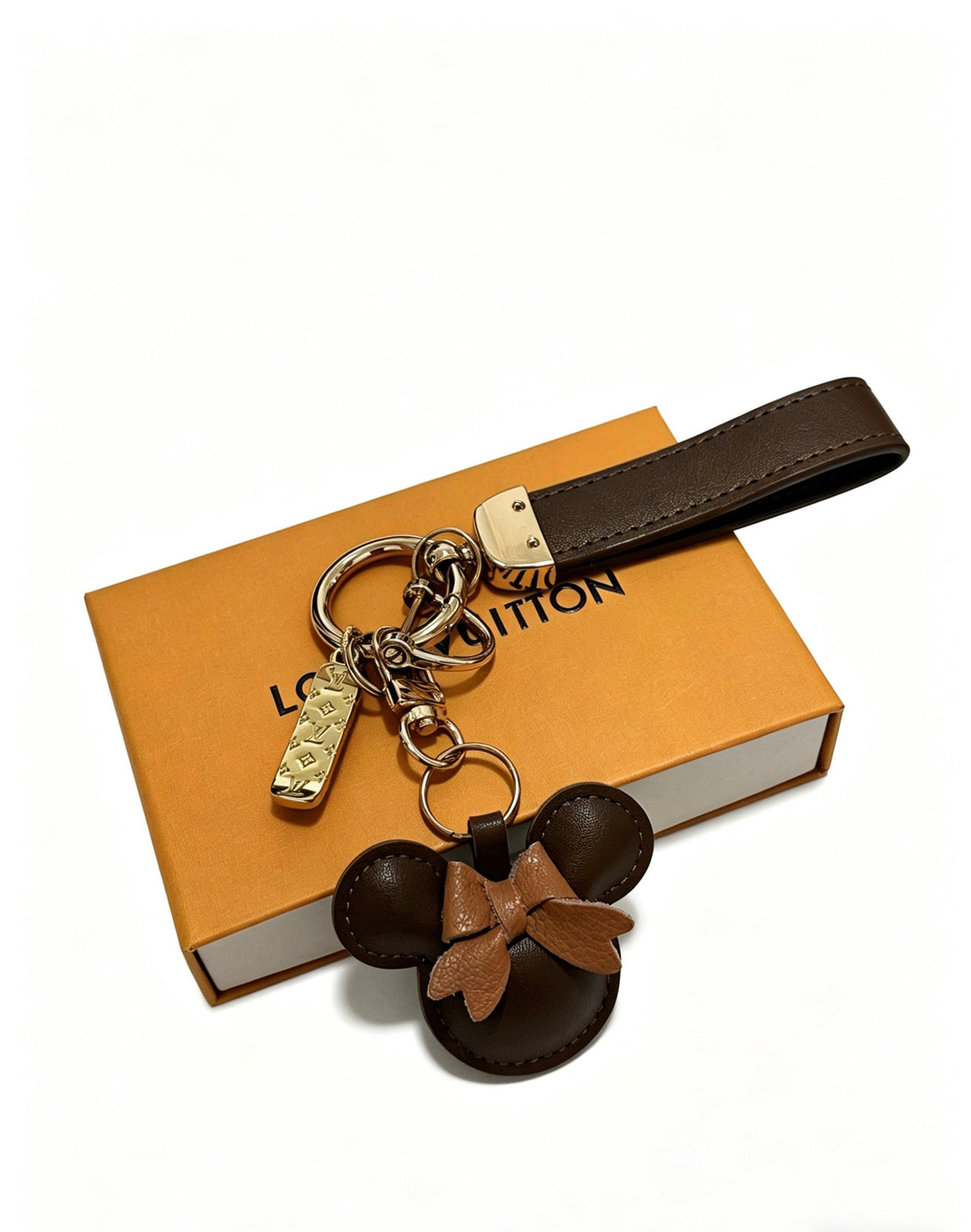 Martin Graham keychain in polished metal-tone – front product view