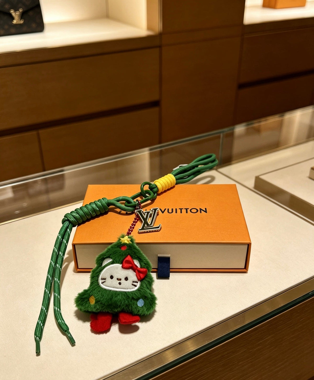 Martin Graham keychain in polished metal-tone – close-up detail