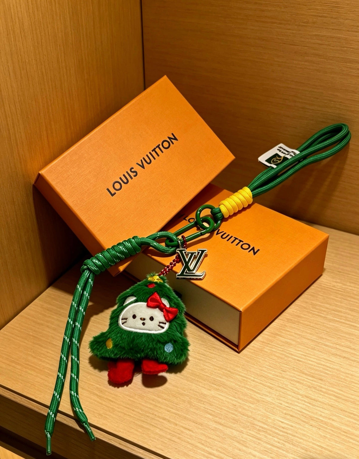 Martin Graham keychain in polished metal-tone – styled product view