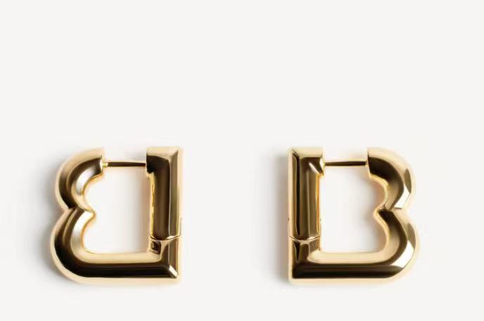 Martin Graham earrings in polished metal-tone – front product view