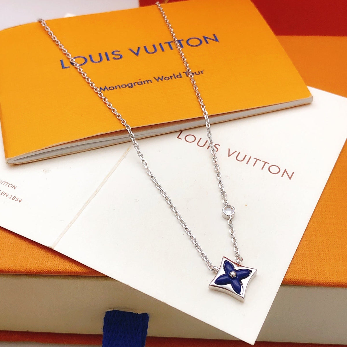 Martin Graham pendant necklace in polished metal-tone – front product view