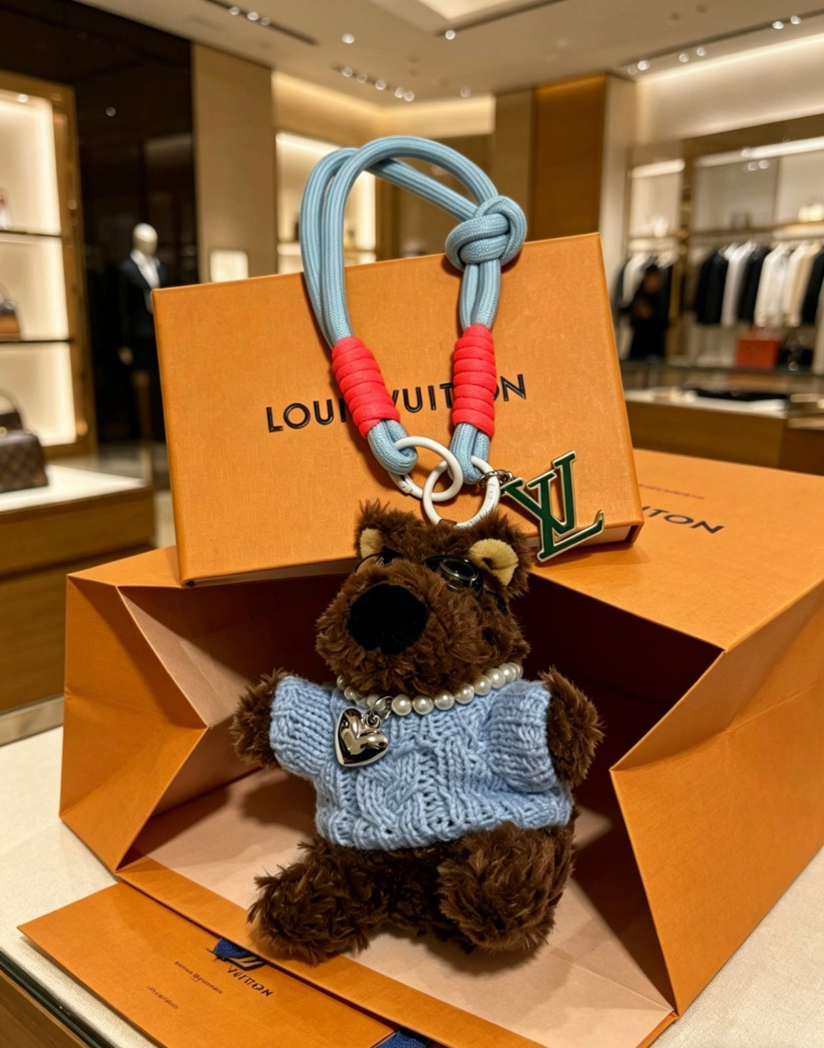 Martin Graham keychain in polished metal-tone – side detail