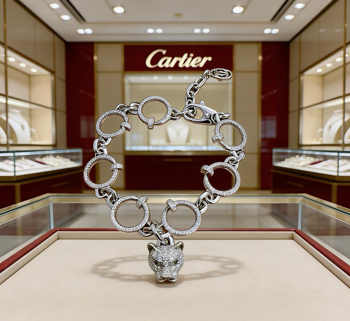 Martin Graham bracelet in polished metal-tone – front view