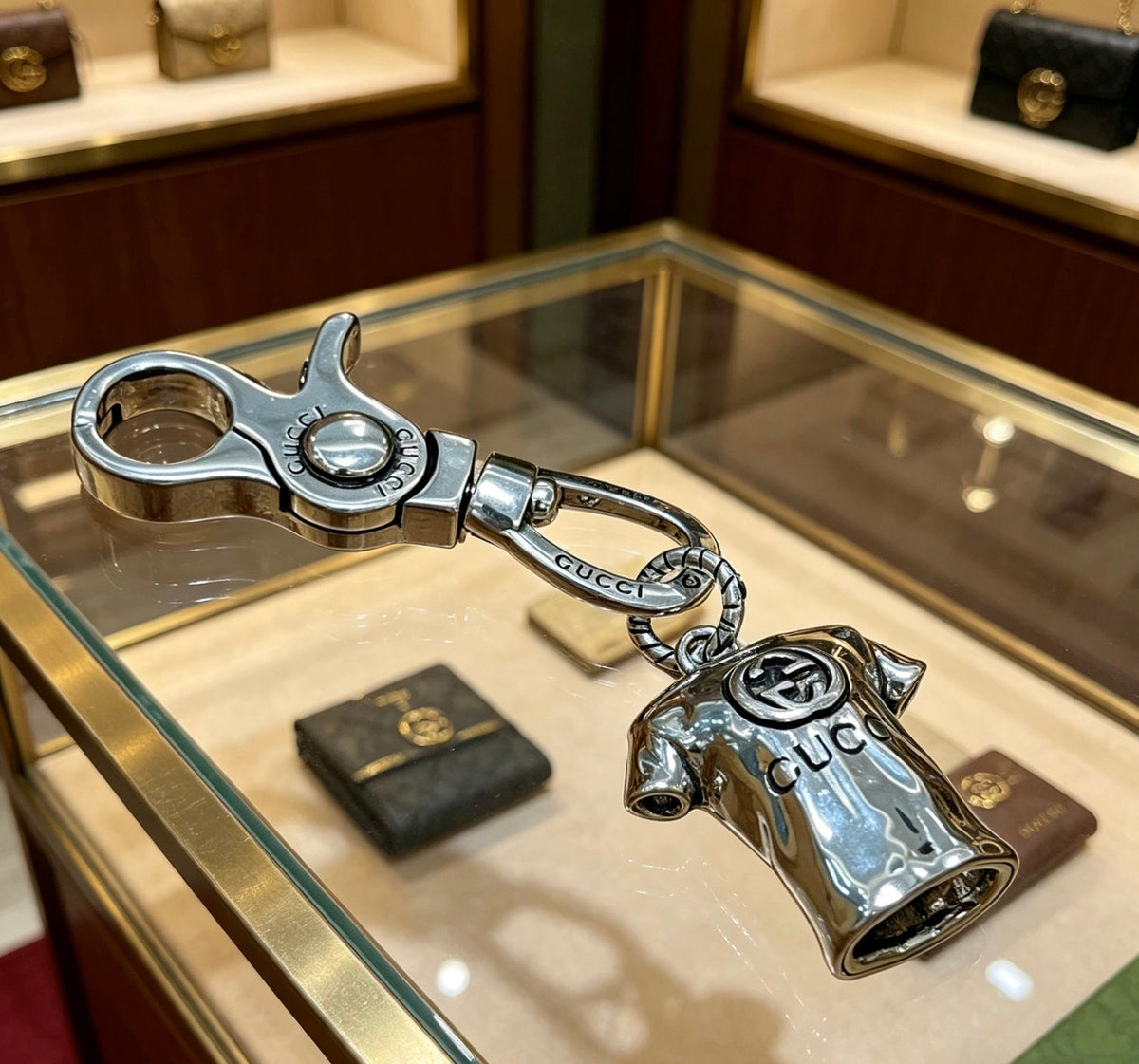 Martin Graham keychain in polished metal-tone – main product view