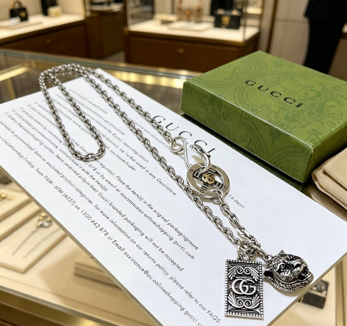 Martin Graham pendant necklace in polished metal-tone – main product view
