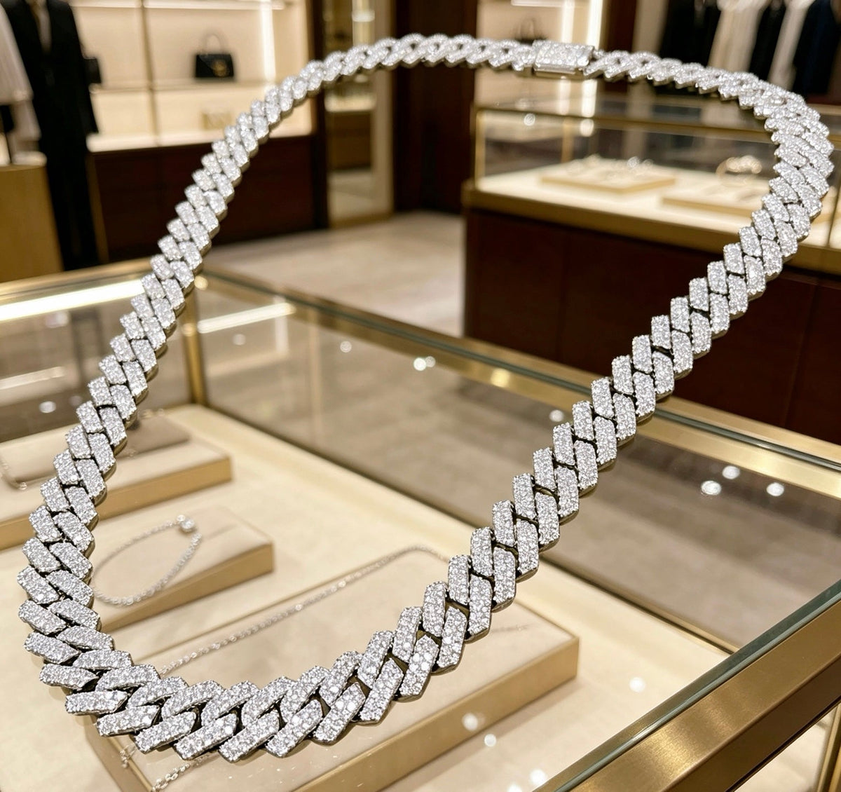 Martin Graham pendant necklace in polished metal-tone – close-up detail
