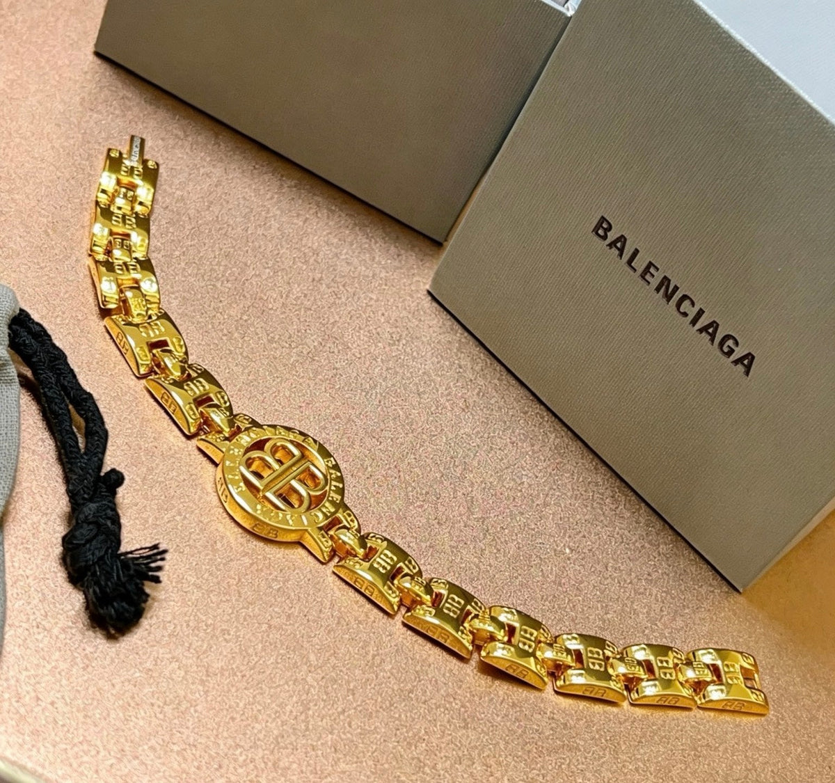 Martin Graham bracelet in polished metal-tone – styled product view