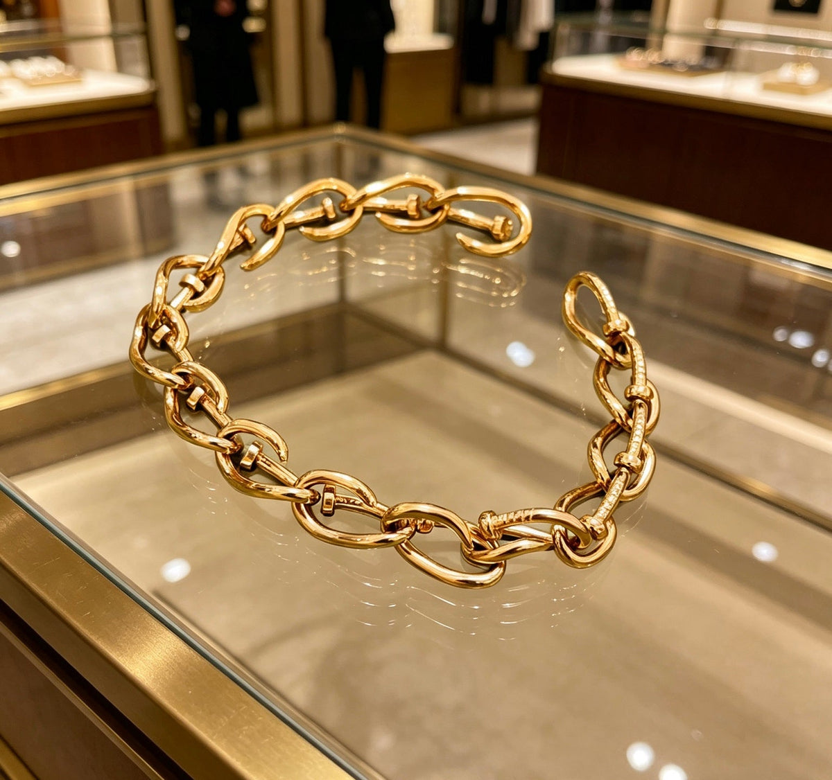 Martin Graham bracelet in polished metal-tone – front product view