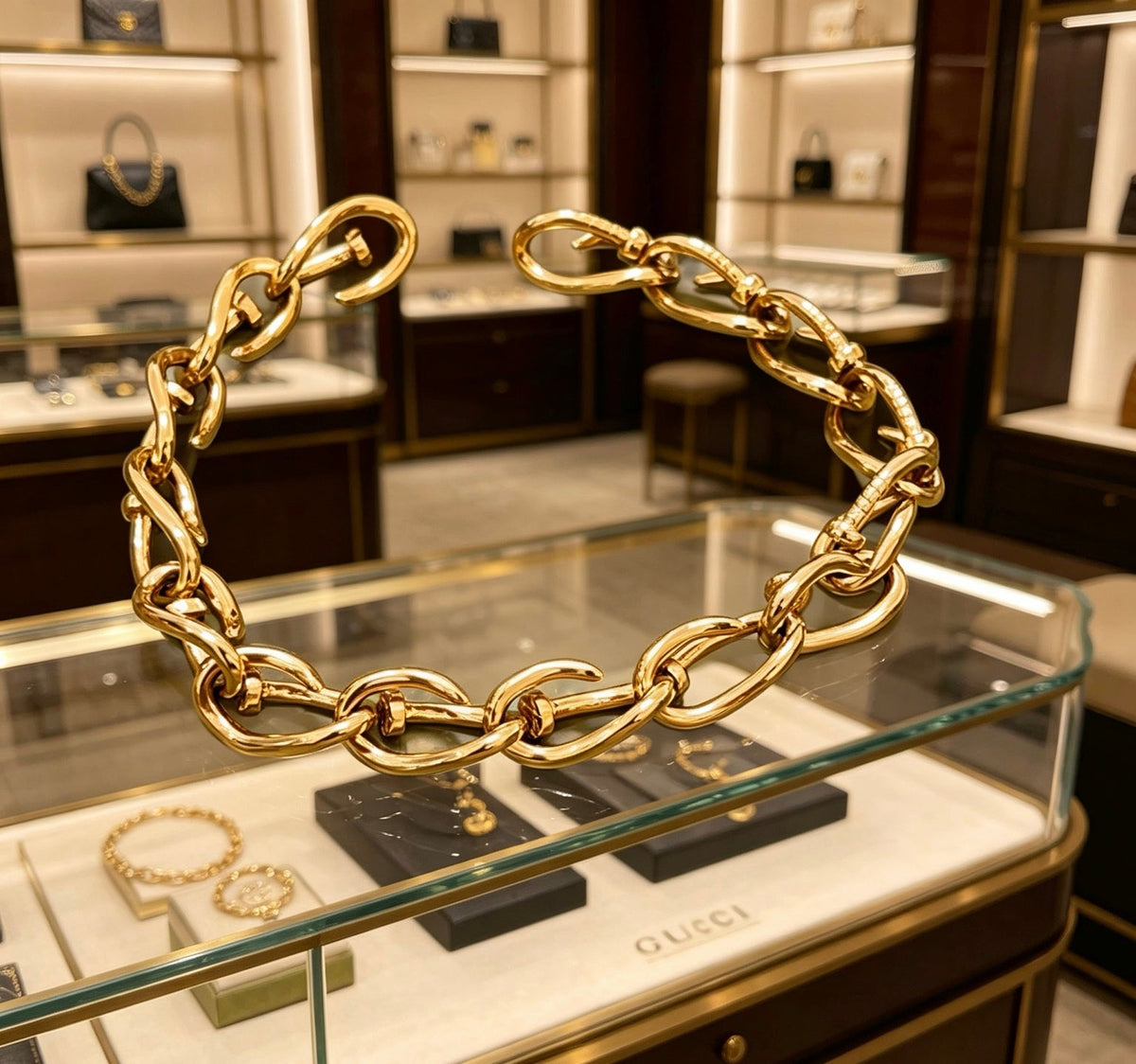 Martin Graham bracelet in polished metal-tone – close-up detail