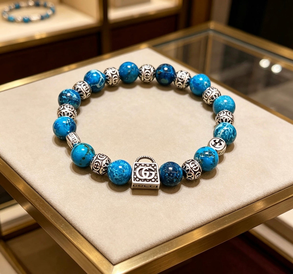 Martin Graham bracelet in polished metal-tone – front product view