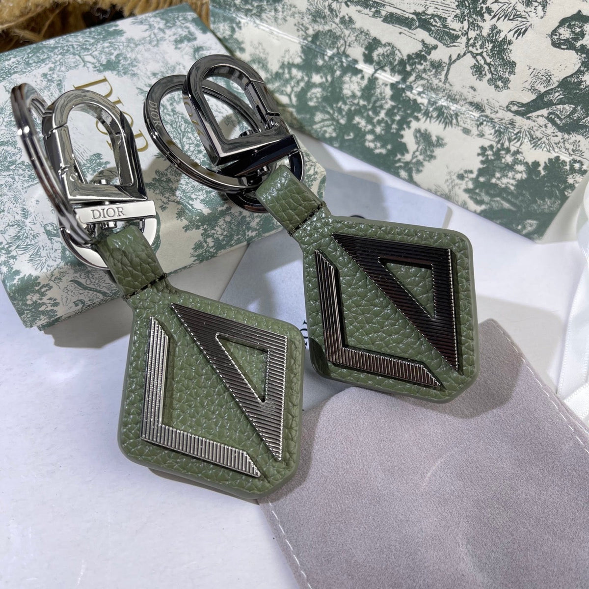 Martin Graham bag charm in polished metal-tone – detail view