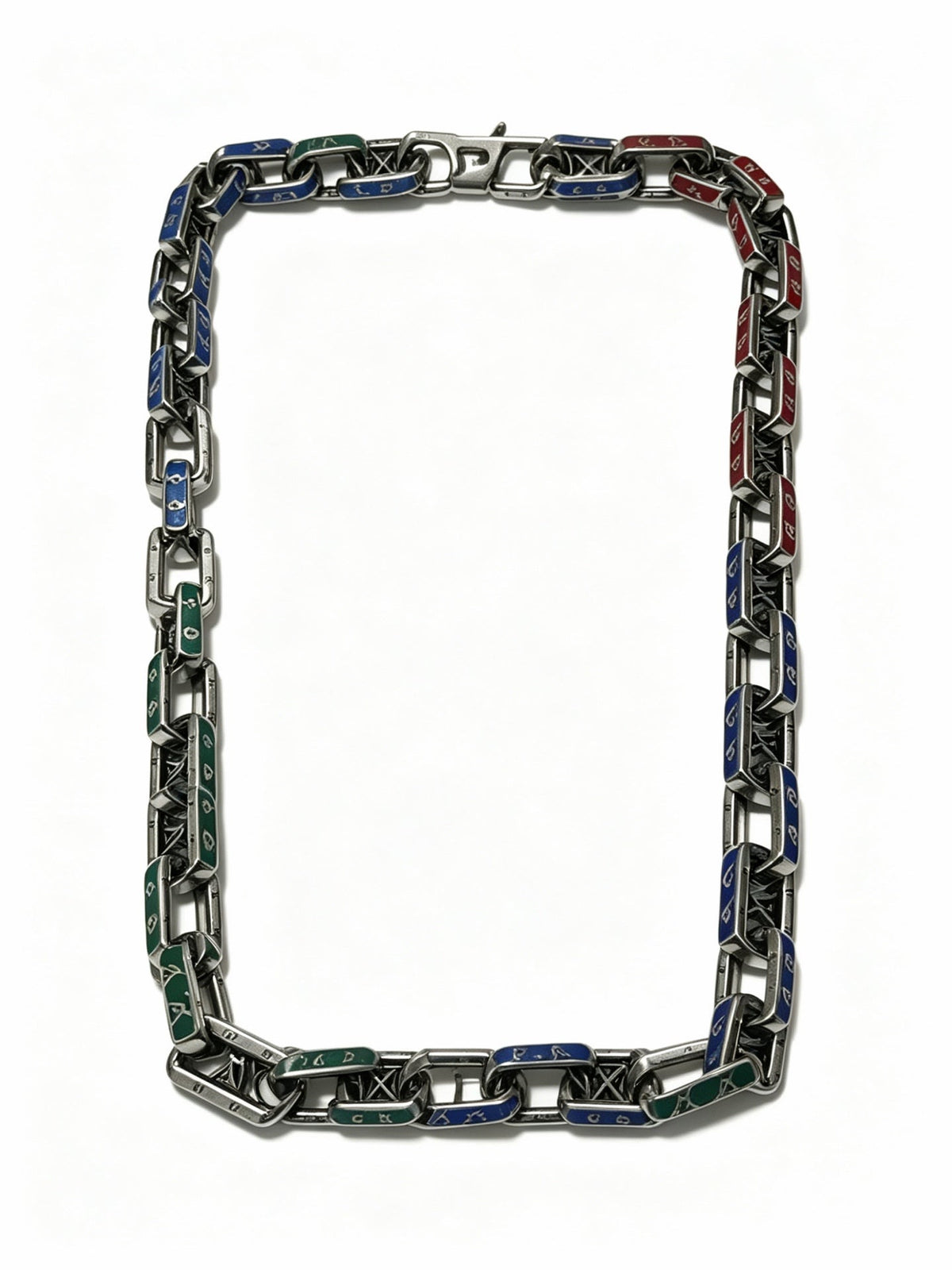 Martin Graham pendant necklace in polished metal-tone – front product view