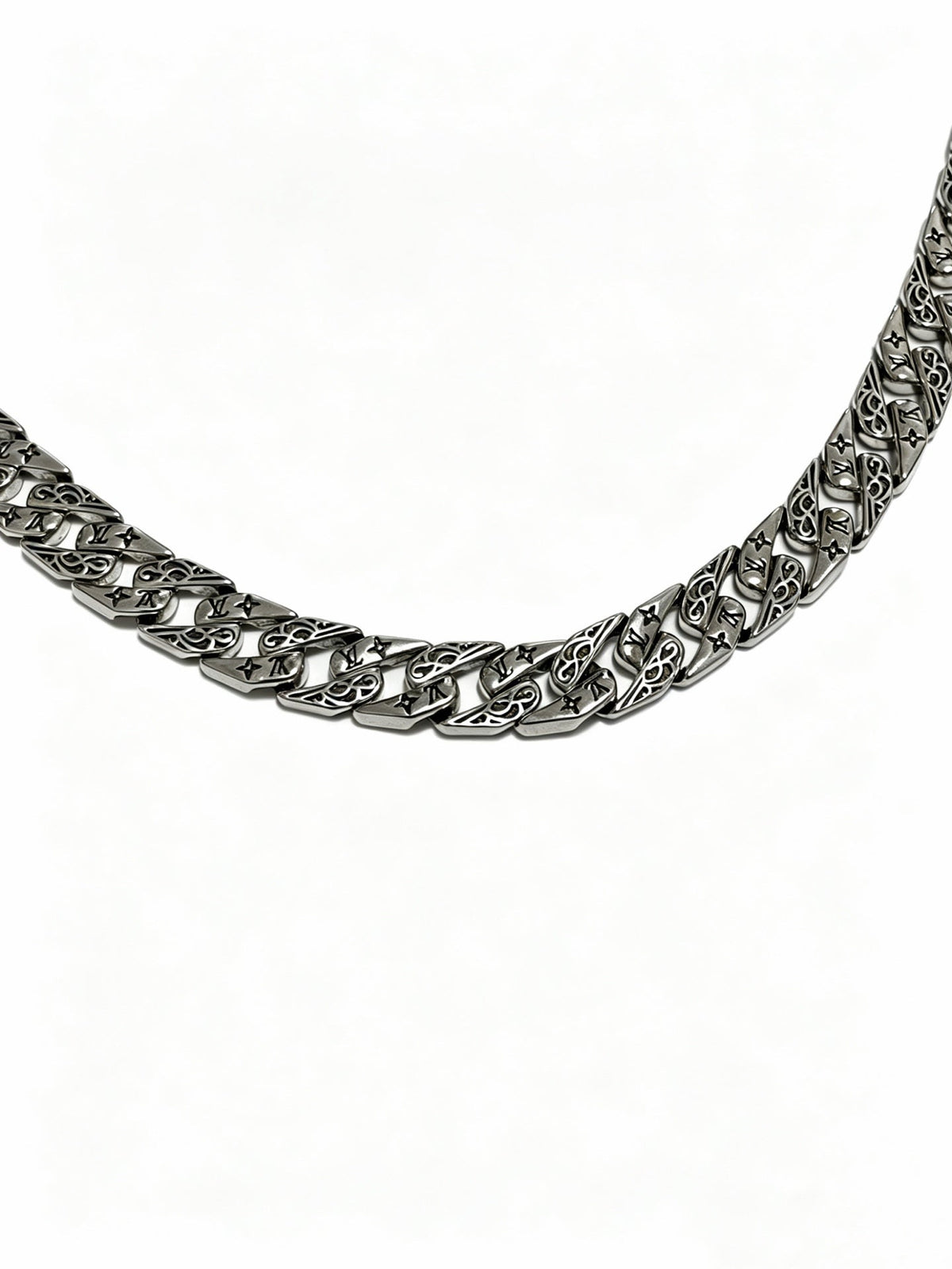 Martin Graham pendant necklace in polished metal-tone – front product view