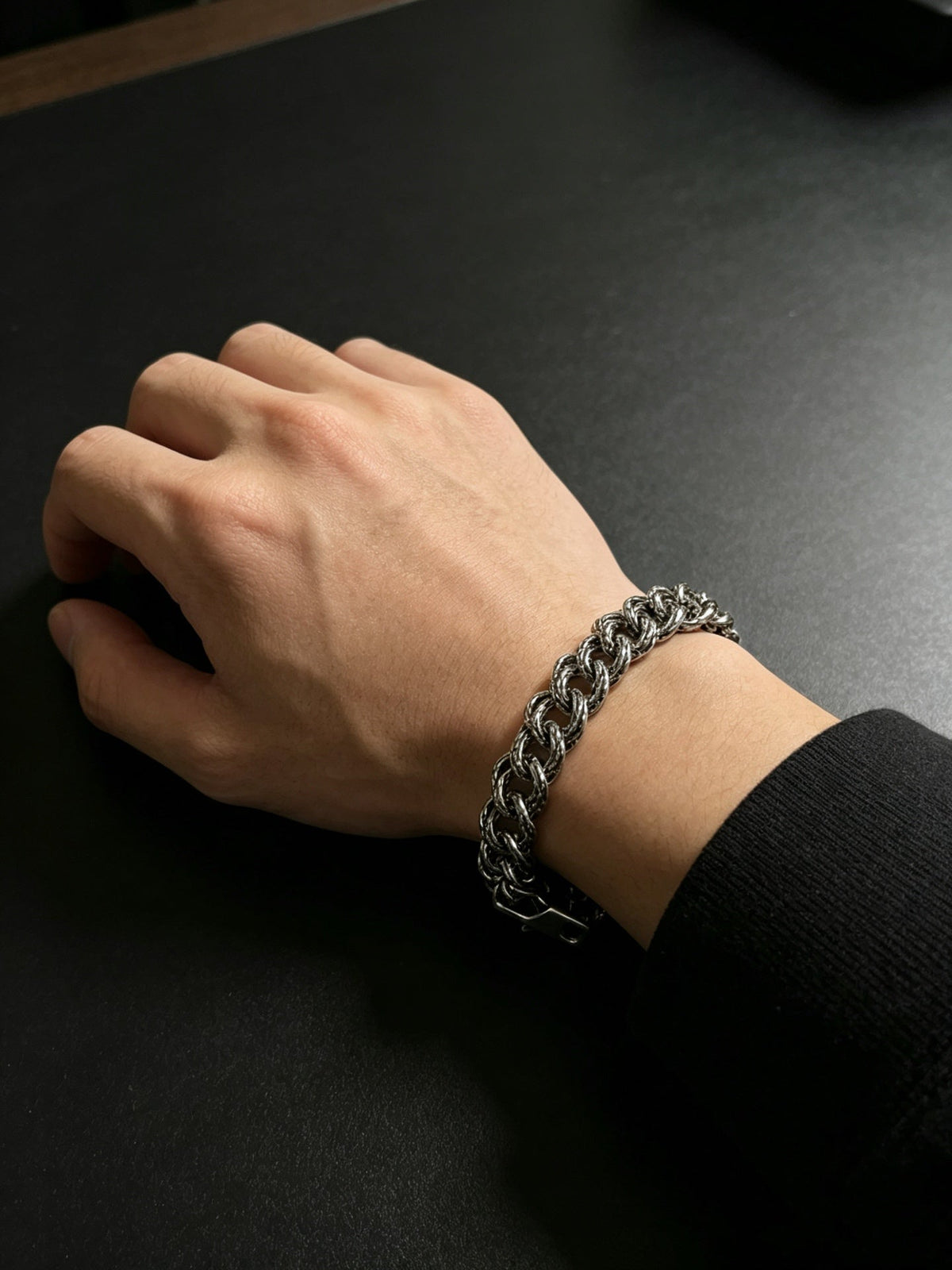 Martin Graham bracelet in polished metal-tone – styled product view