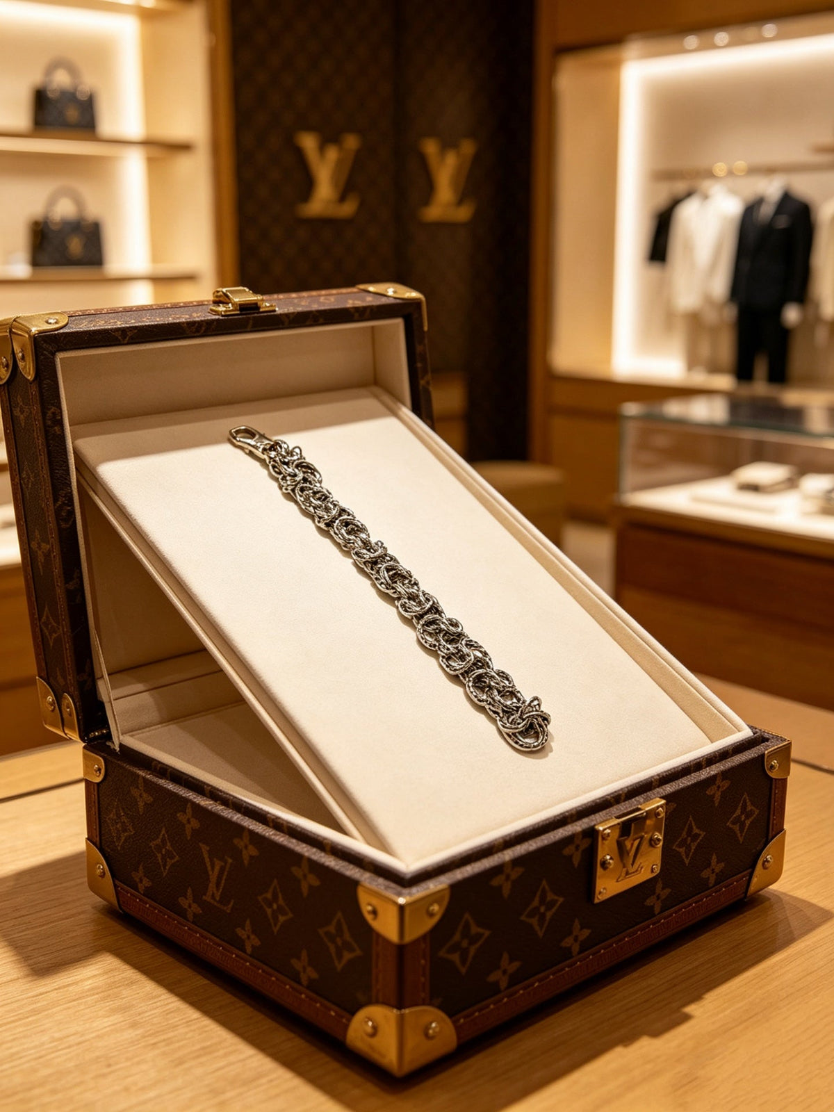 Martin Graham bracelet in polished metal-tone – front product view